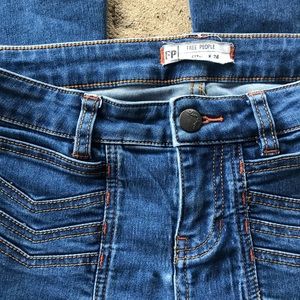 Free People Detailed Pocket Flare Jeans
